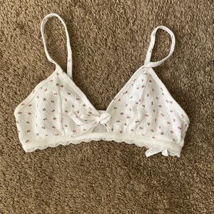 white with flowers bralette from aeropostal